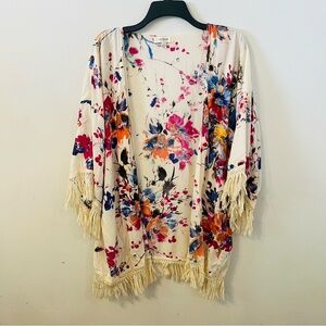 Umgee Floral Boho Kimono Swim Coverup